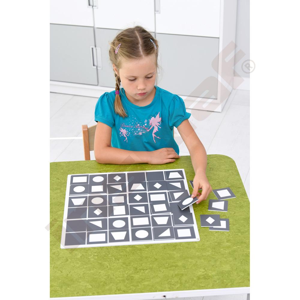 Oboustranné sudoku 6 x 6 – domácí zvířata a geometrické tvary