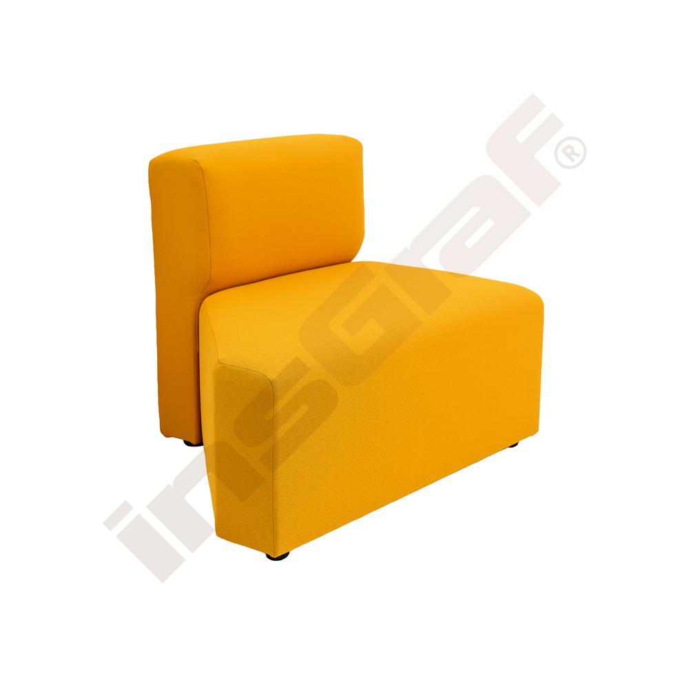 Sedák Modern One s opěrkou - hořčicový