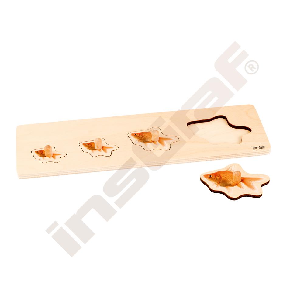 Puzzle pro nejmenší - Montessori - 4 ryby