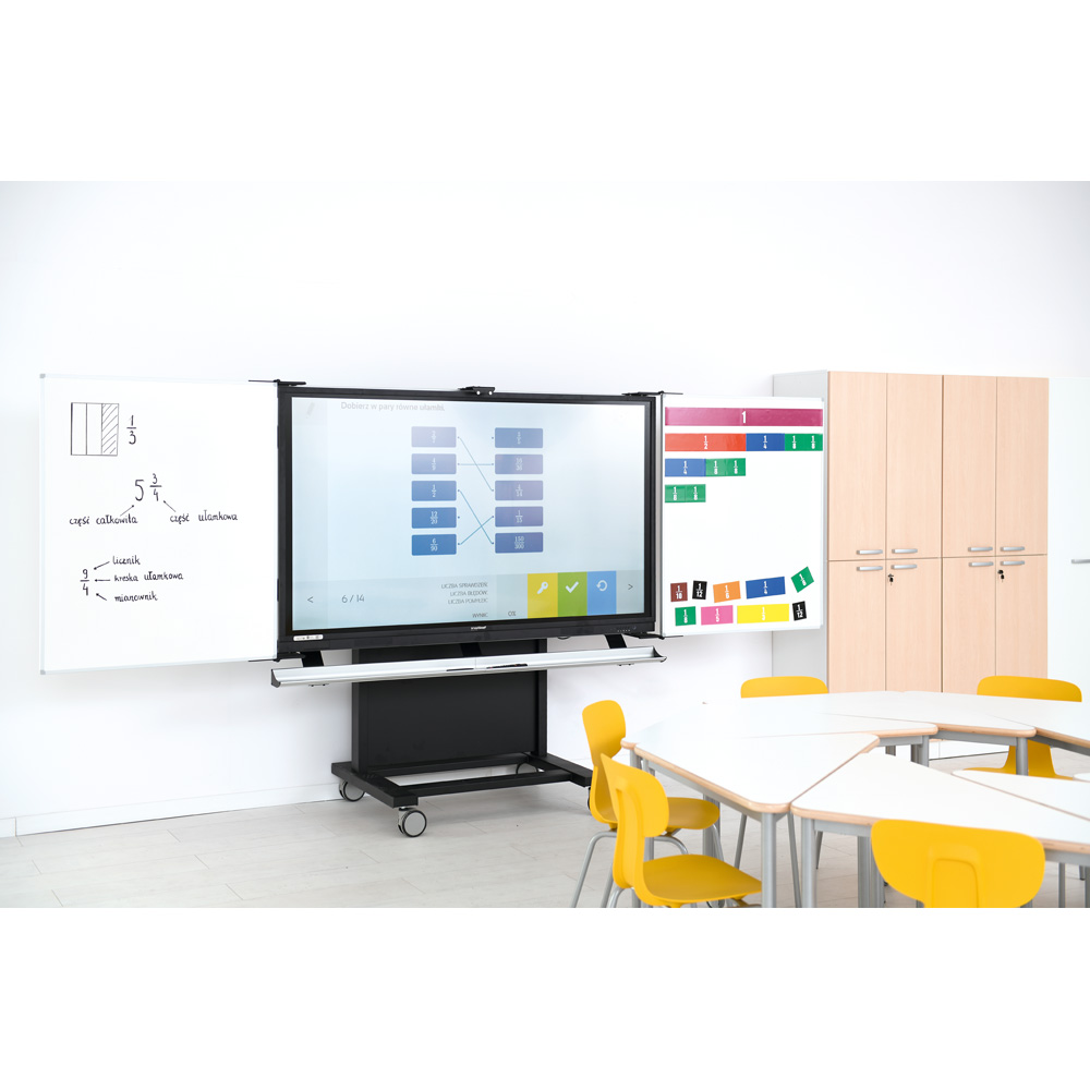 Stojan s posuvným panelom a 2 tabuľami pre interaktívny monitor insGraf DIGITAL 86