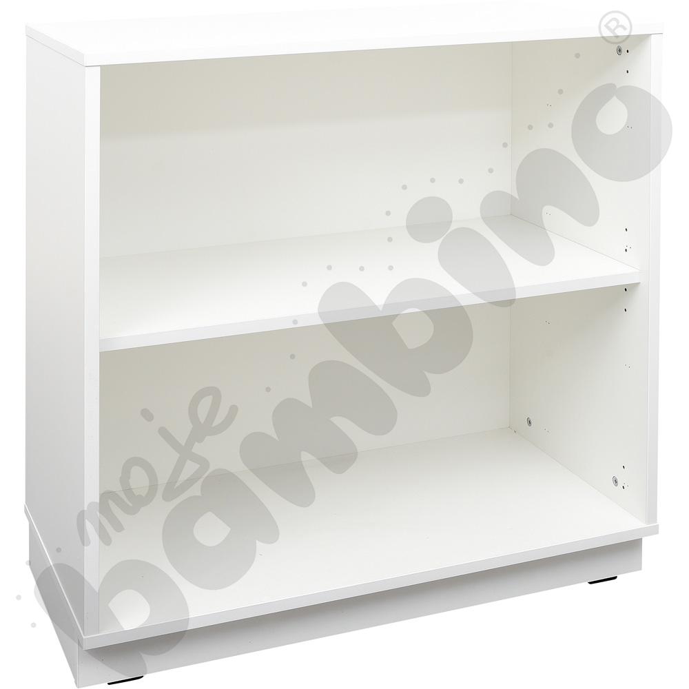 Quadro - szafka M z 1 półką na cokole, biała