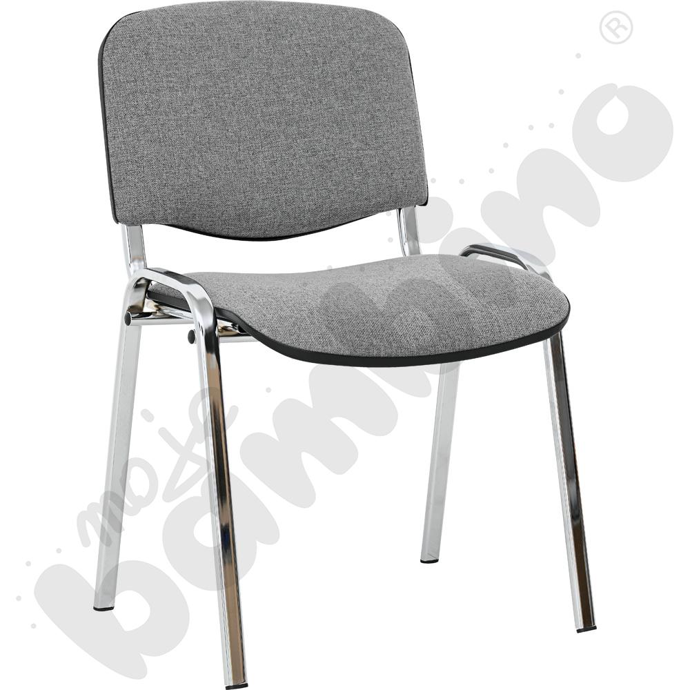 Krzesło konferencyjne ISO Chrom popielato - czarne