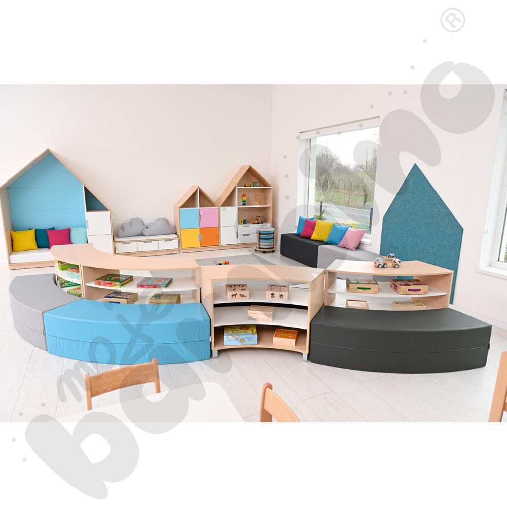 Quadro - szafka 1/8 koła S+ - klon