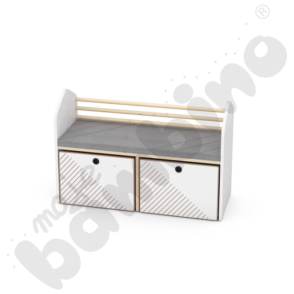 Szafka z siedziskiem FLO biała