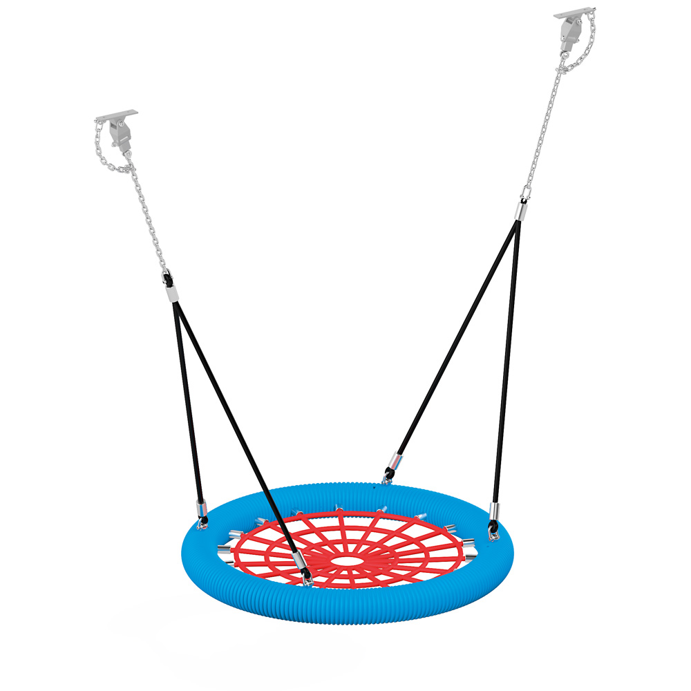 Zawiesie z siedziskiem typu Bocianie gniazdo 120 cm - czerwono-niebieskie