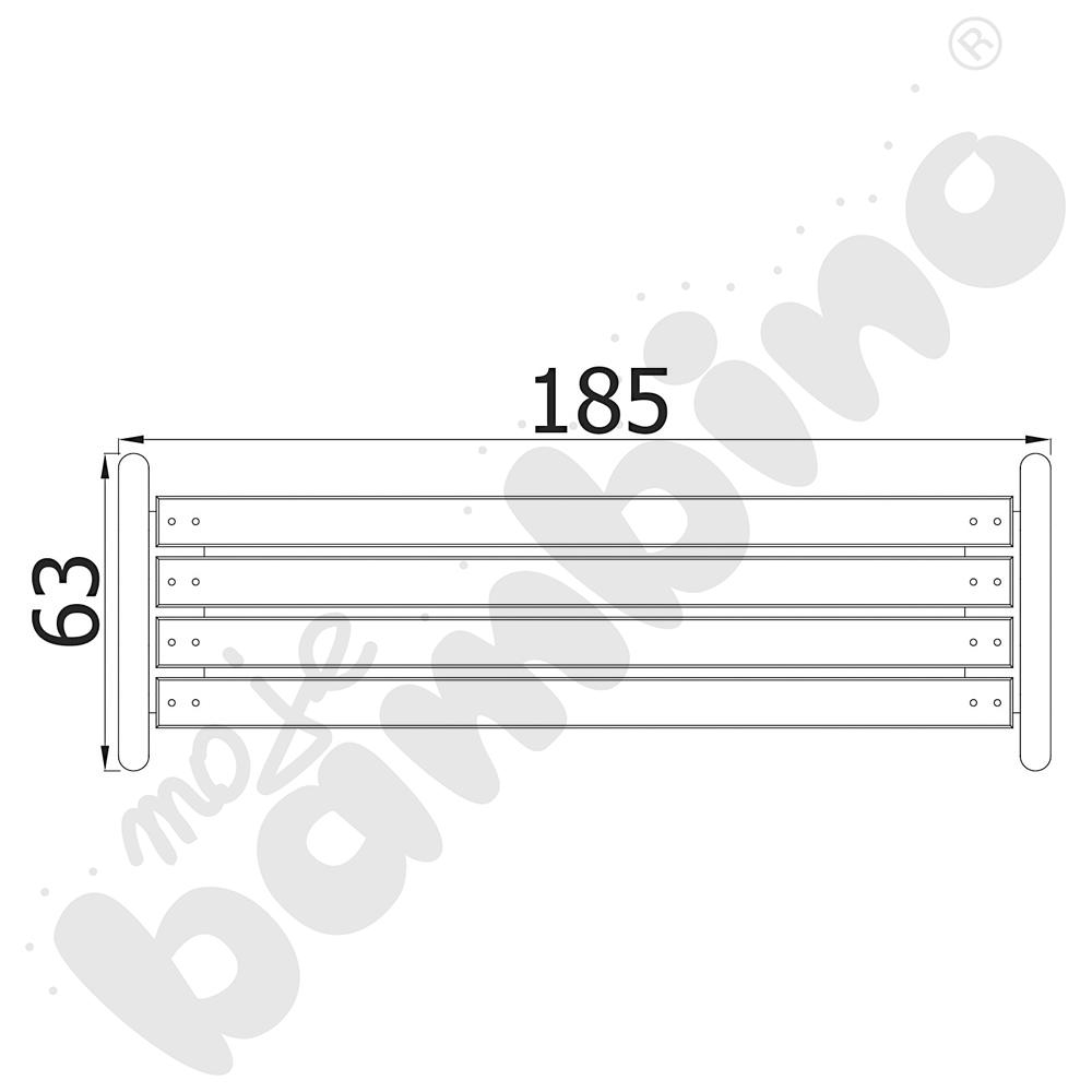 Ławka Spartan, mahoń