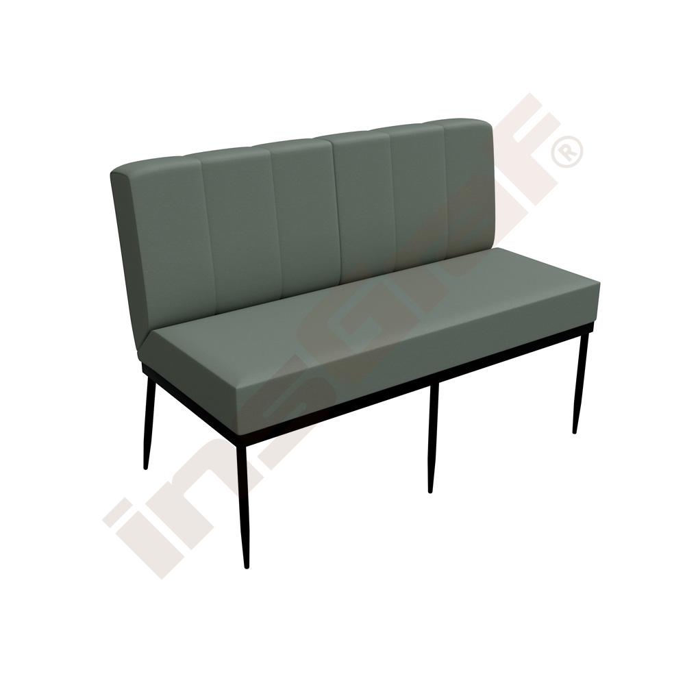 Xena Sofa B 120, Bezug RU34, grau