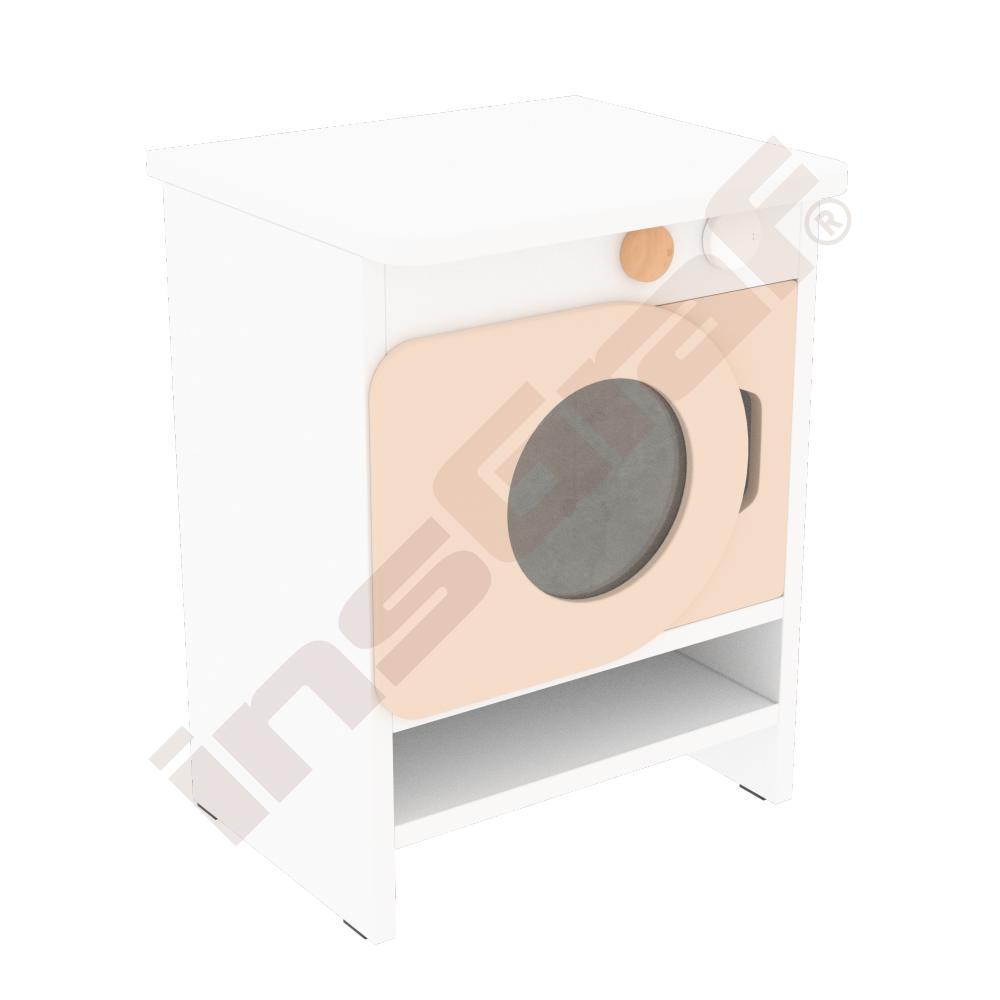 Küche Quadro - Waschmaschine, weiß - beige