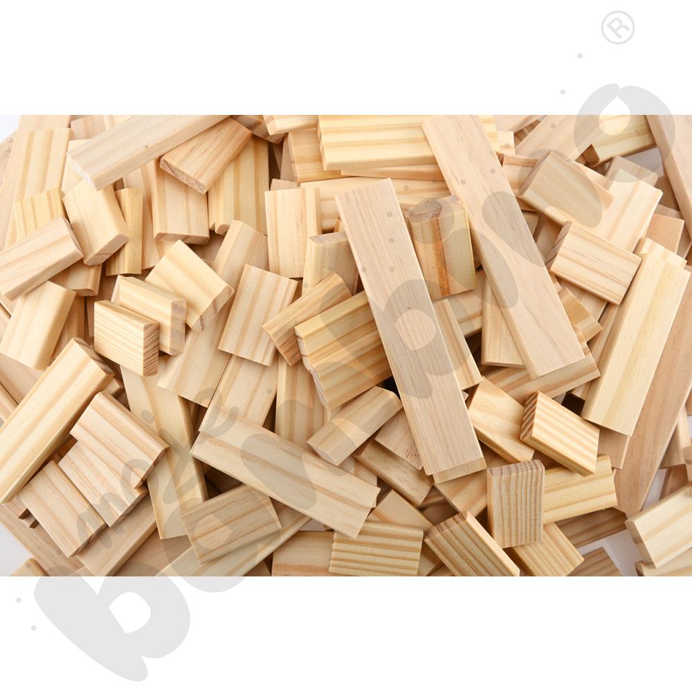 Join Clips - zestaw drewnianych klocków, 566 elem.  