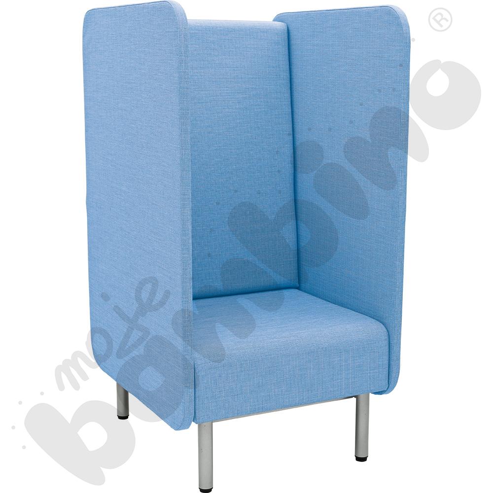 Fotel Inflamea 1 z wysokim oparciem, 1-os. - jasnoniebieski