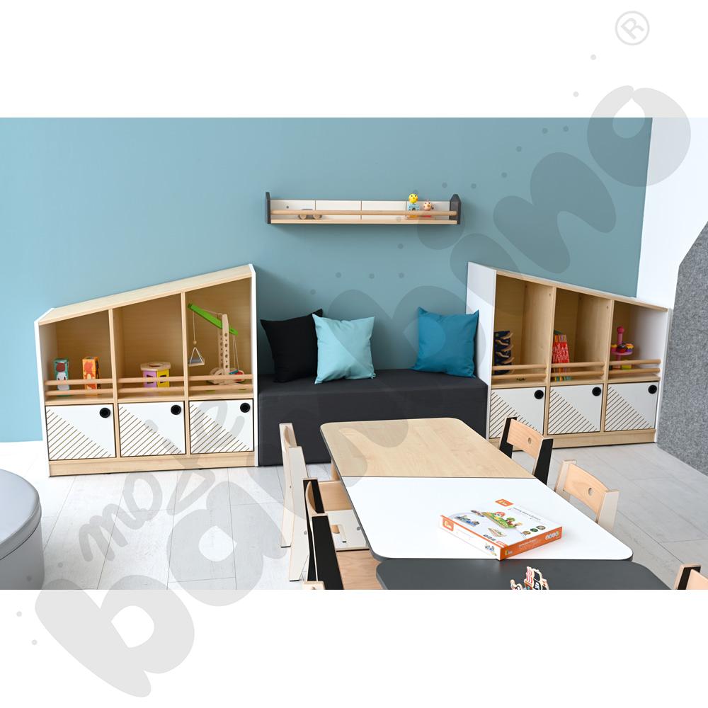 Szafka niska FLO prawa biała