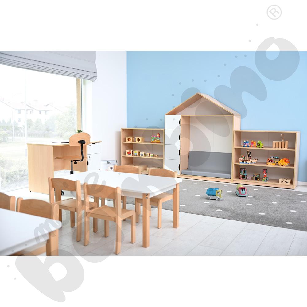 Biblioteczka-domek Feria, klon jasny