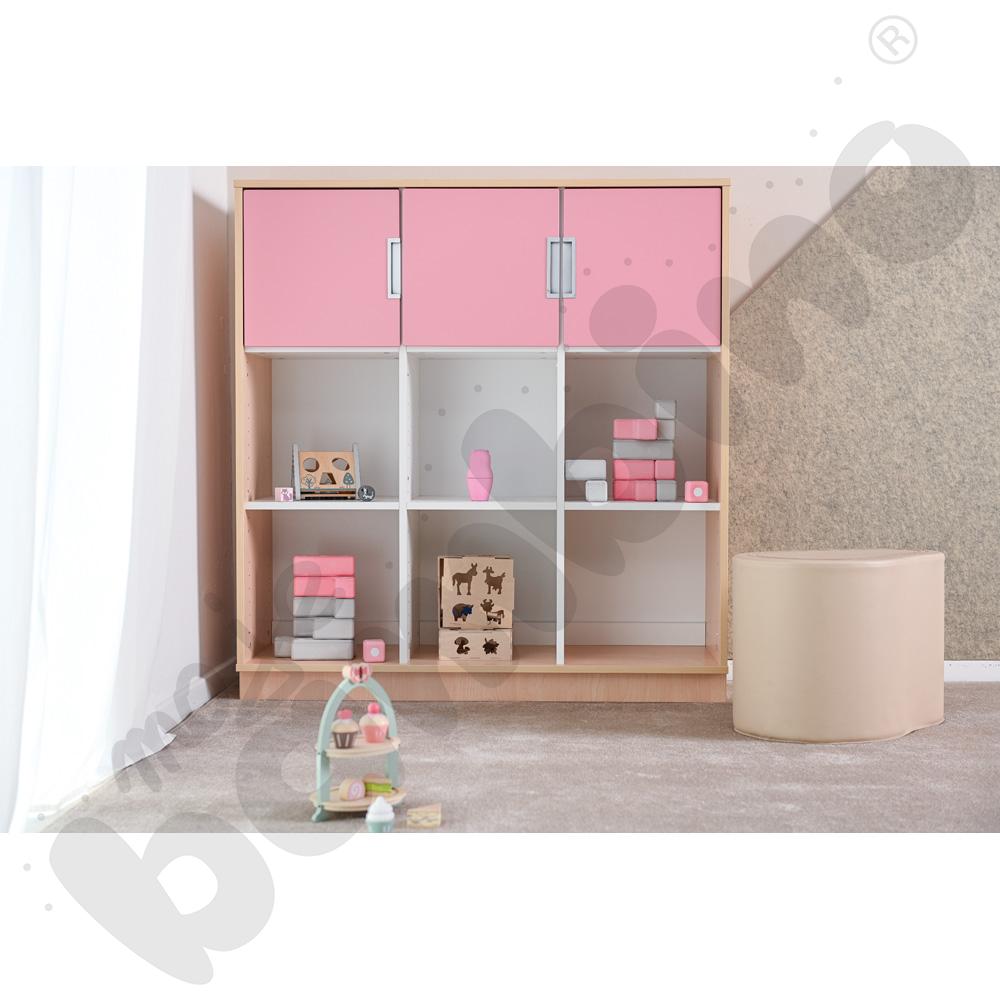 Quadro - regał L z 2 przegrodami i 2 półkami, klon jasny