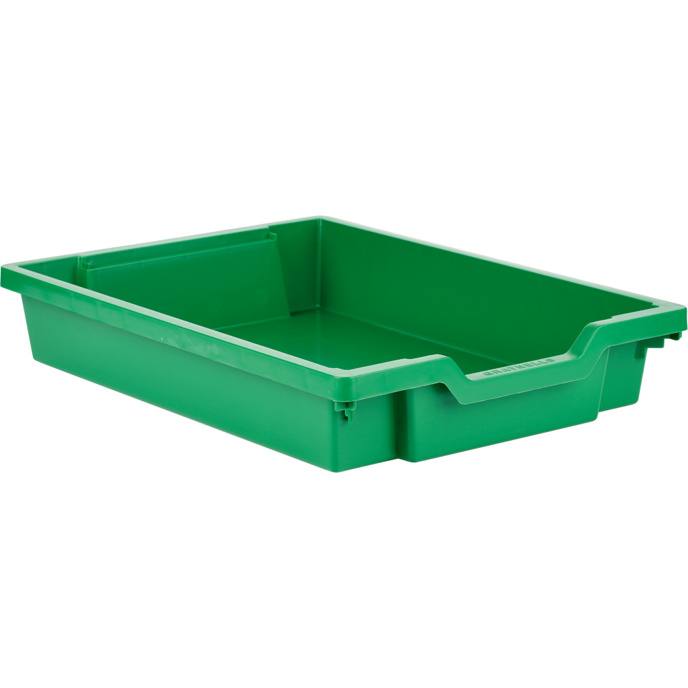 Úložný box 1 bez vodiacich líšt - plytký, zelený