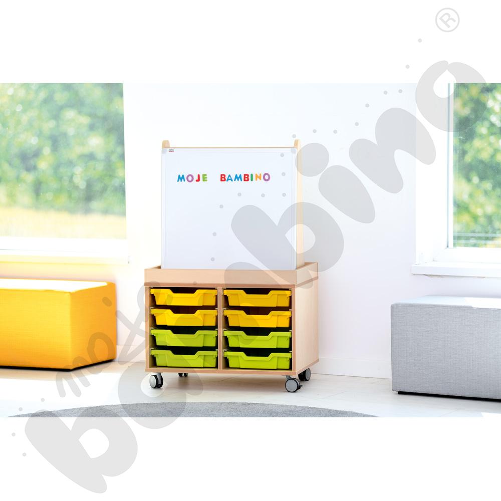 Szafka Flexi M na plastikowe pojemniki na kółkach