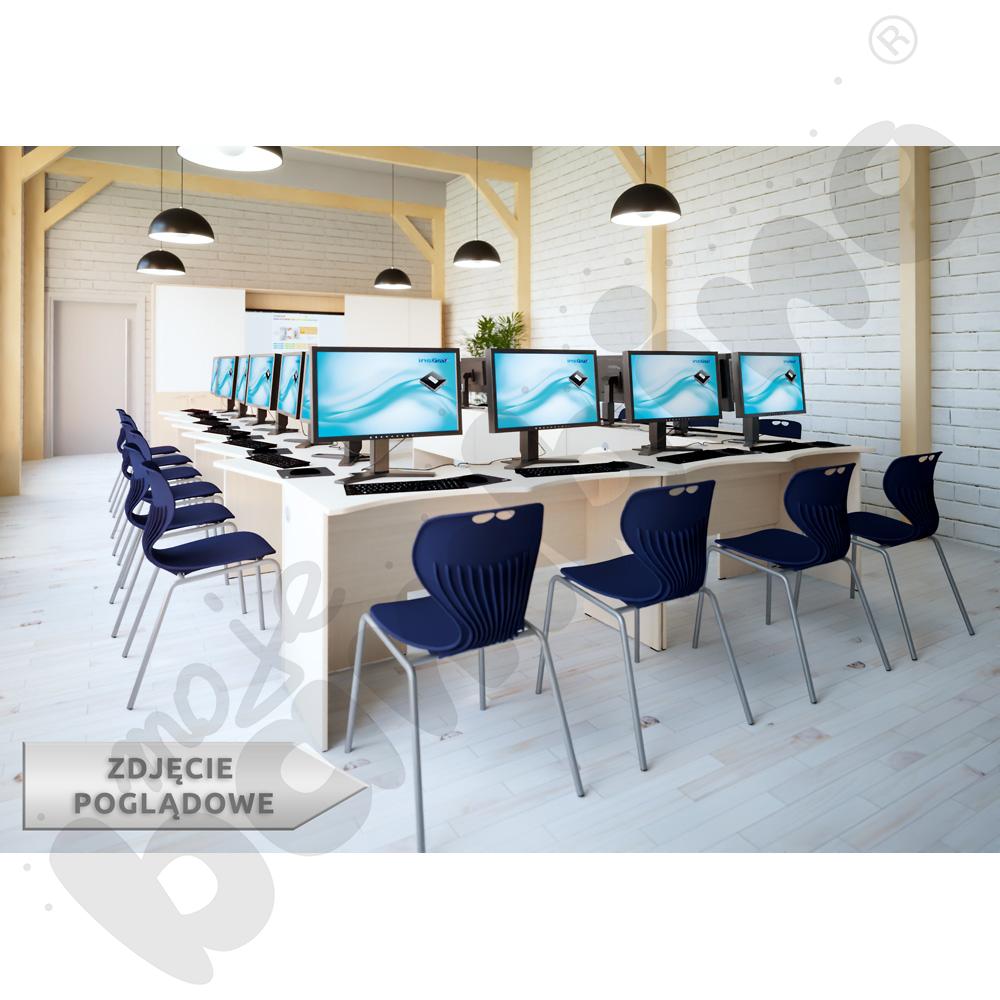 SmartLab – kompleksowa pracownia terminalowa na 20 stanowisk – krzesła granatowe