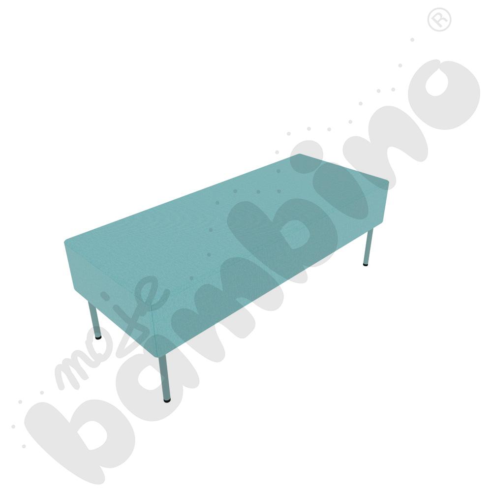 Pufa Versa 120x50 cm z filcowymi stopkami, stelaż turkusowy, tkanina RO20