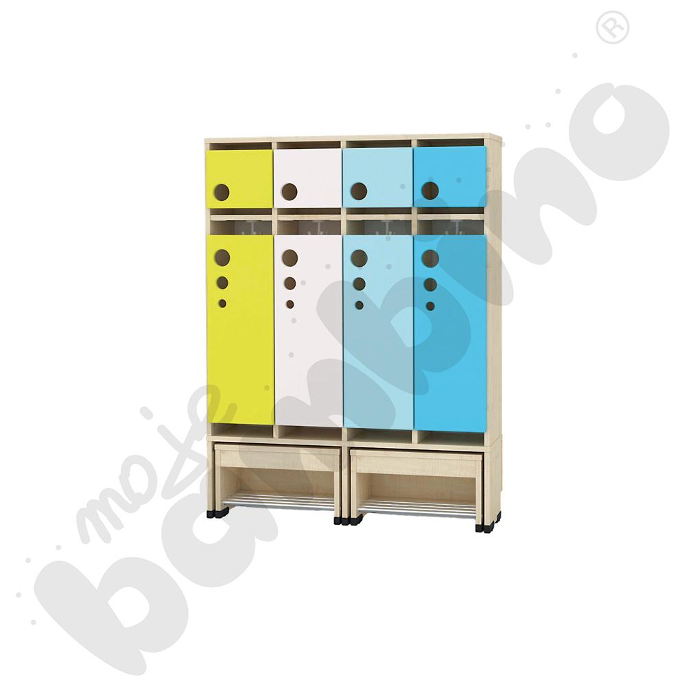 Szatnia Kropla z wysuwanym siedziskiem 4-os., wys. 26 cm 