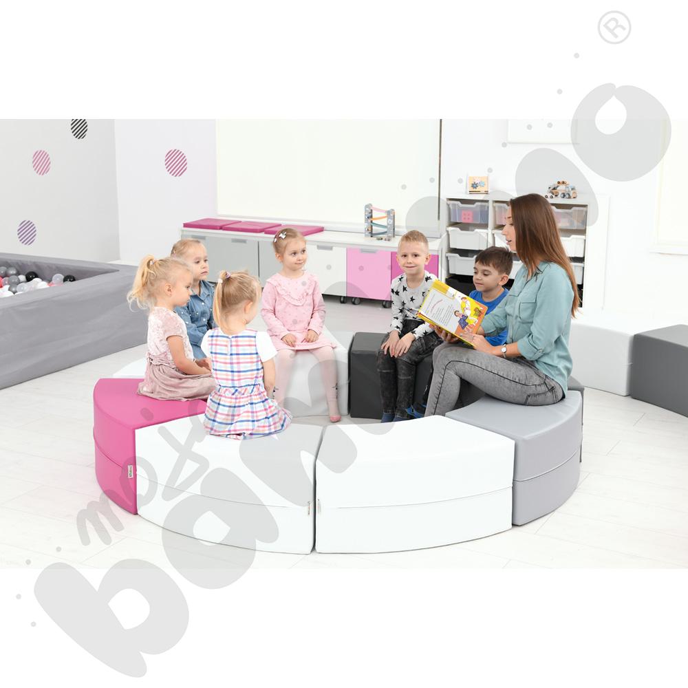 Siedzisko Paolo krótkie,  różowe