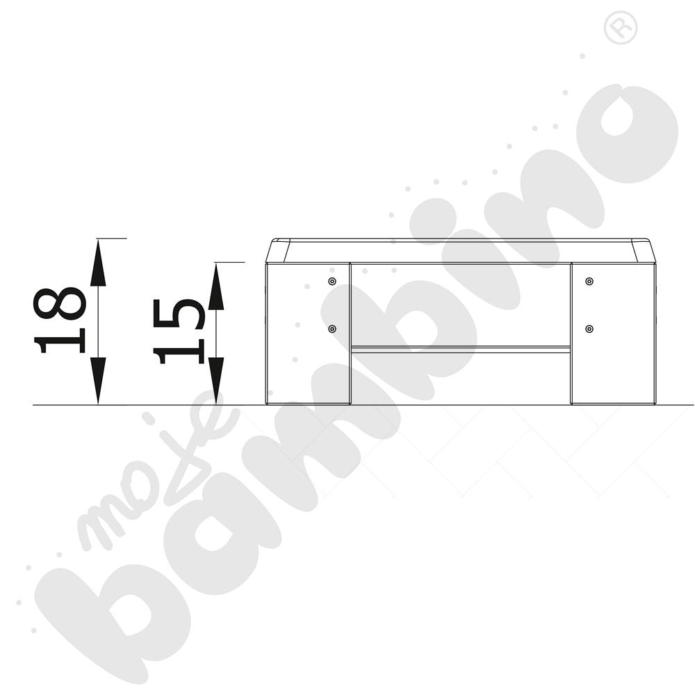 Donica Terra z pojemnikiem, niska