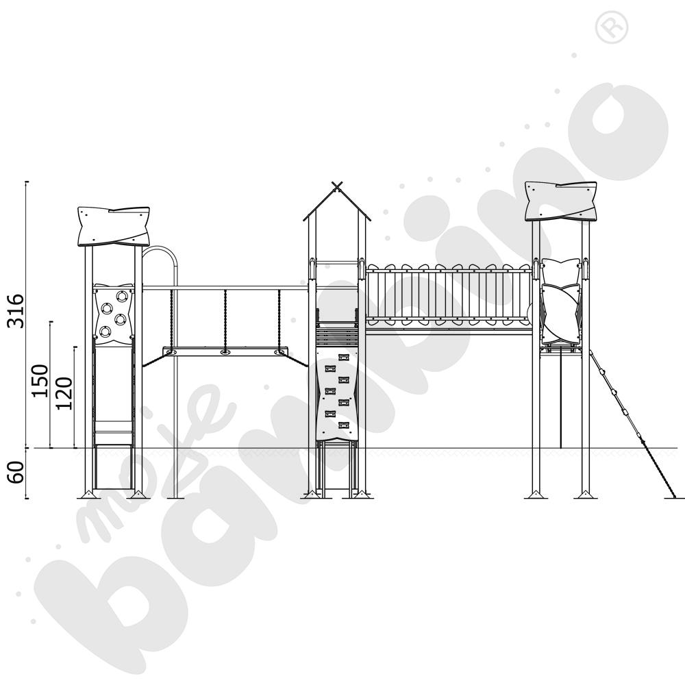 Zestaw Urbi 11, słupy metalowe A