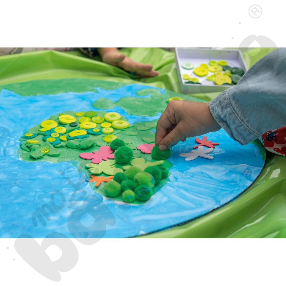 Zestaw pomponów zielonych