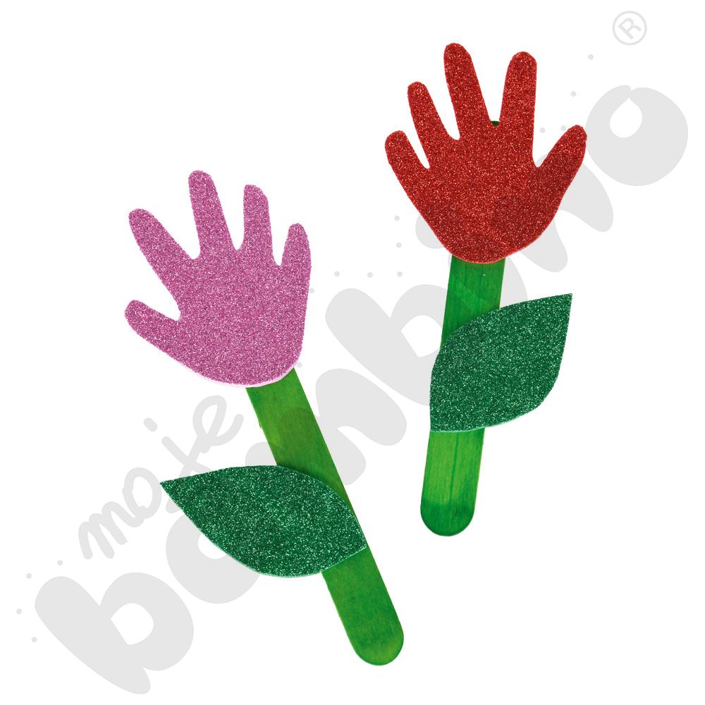 Kolorowe kwiatki - rączki