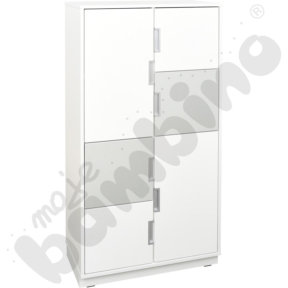 Quadro – regał XL z przegrodą i 3 półkami, biały