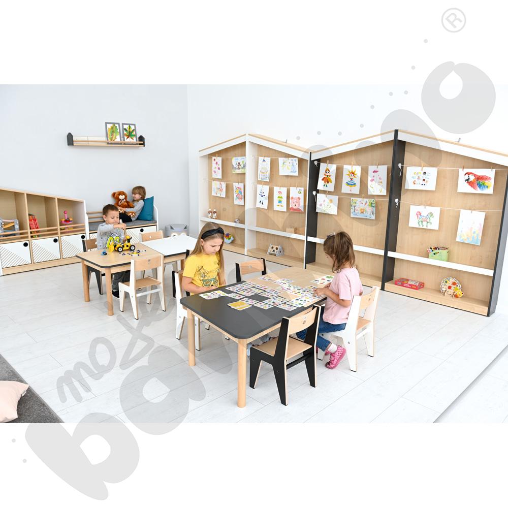 Czarne krzesło FLO 26 cm