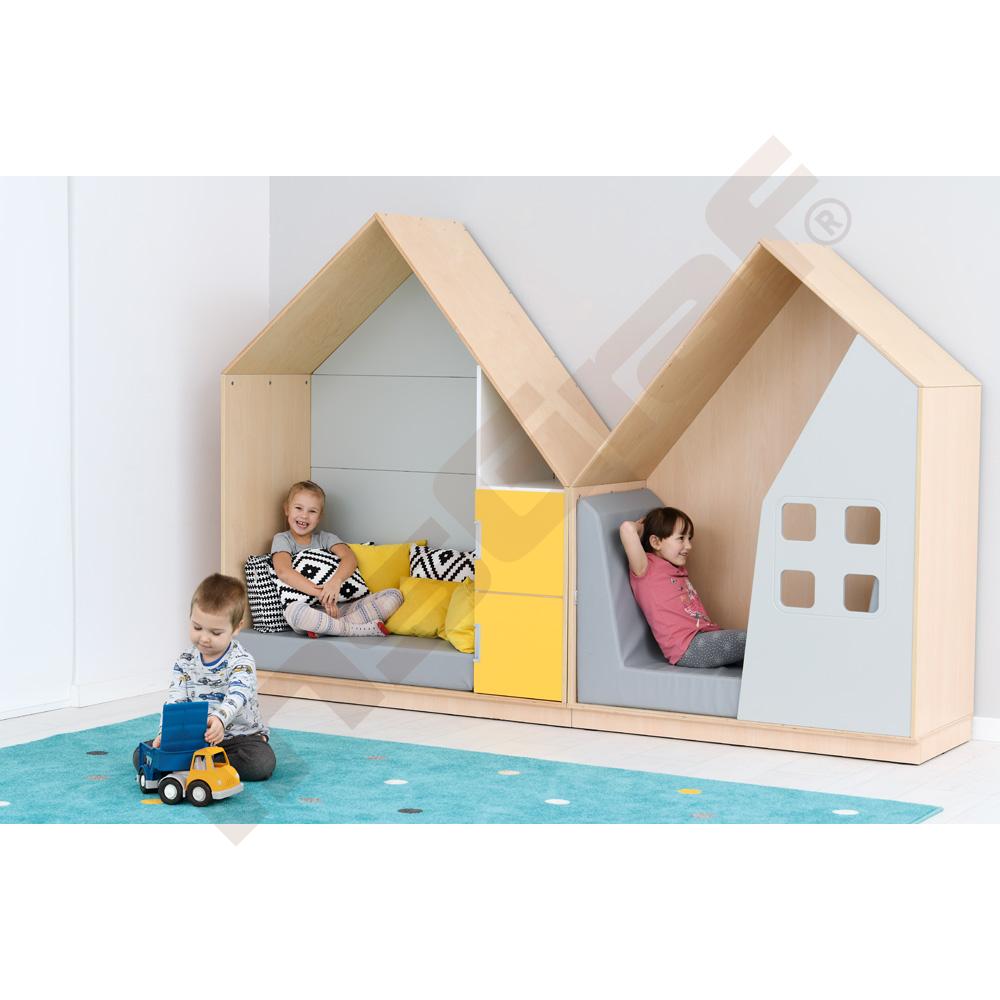 Žíněnka k domečku Quadro - šedá 