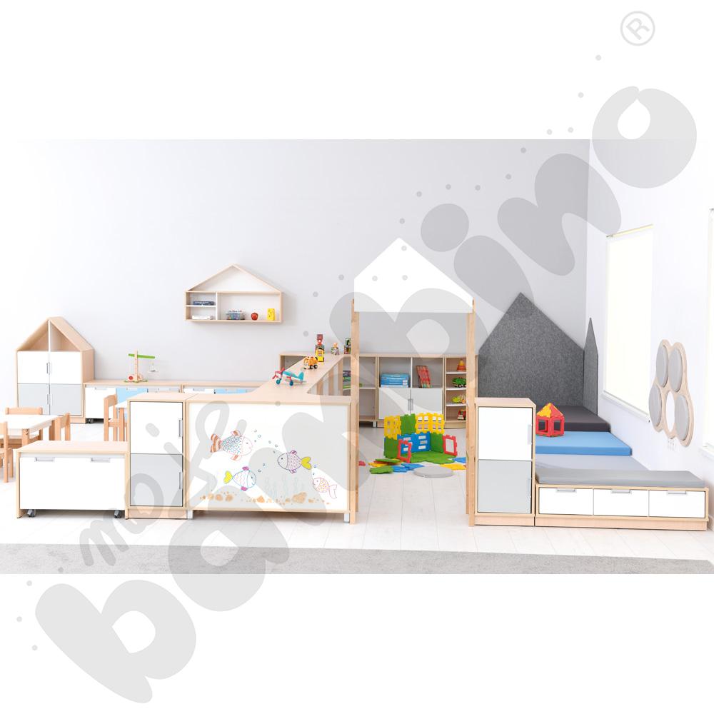 Quadro - daszek do stelaża wąski, biały