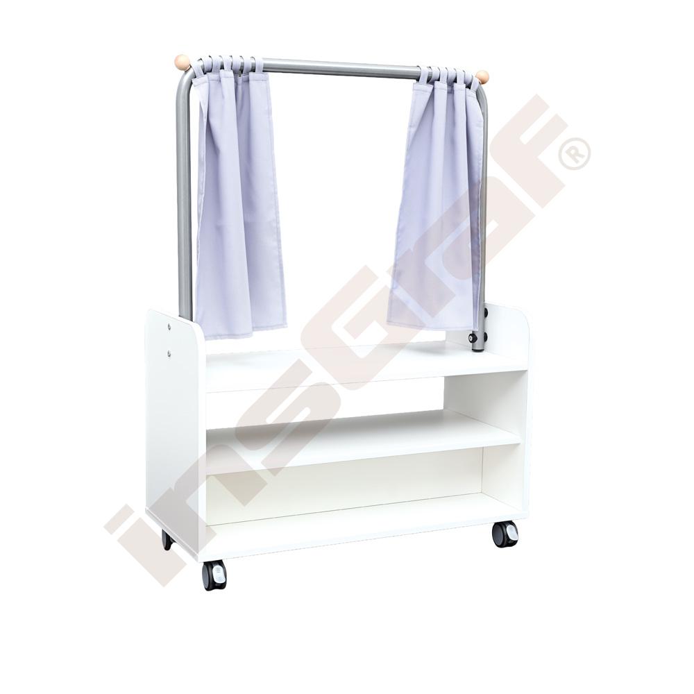 Quadro Mobiler Marktstand, beidseitig offen, weiß (Quadro 270W)