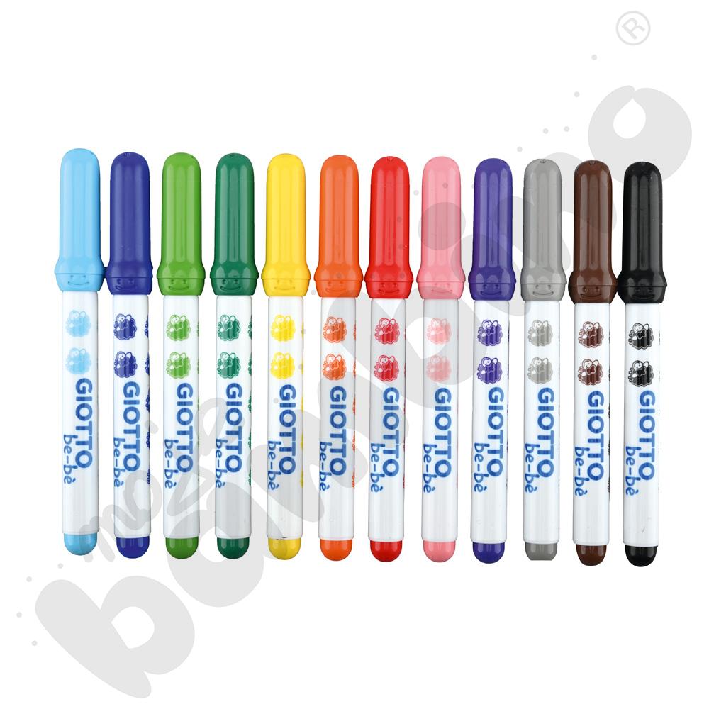 Grube mazaki 12 kolorów