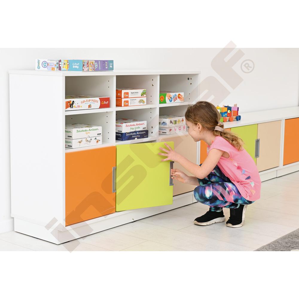 Quadro - regál M se 2 předěly a policí, bílý 