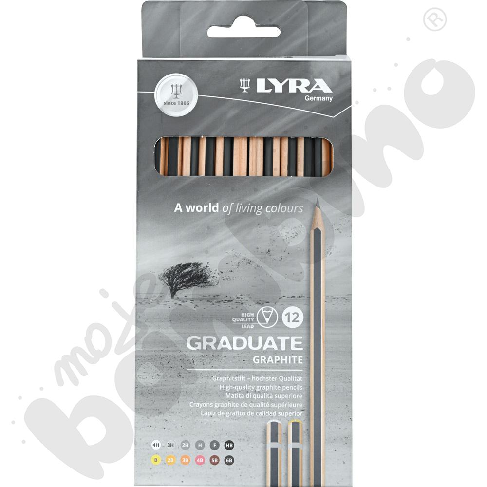 Ołówki o różnej twardości Lyra Graduate, 12 szt.
