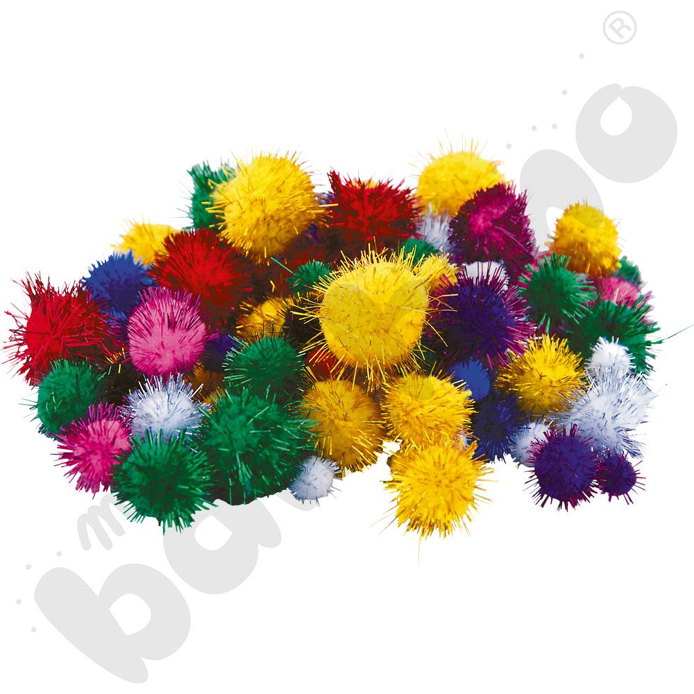 Pompony opalizujące, 100 szt.