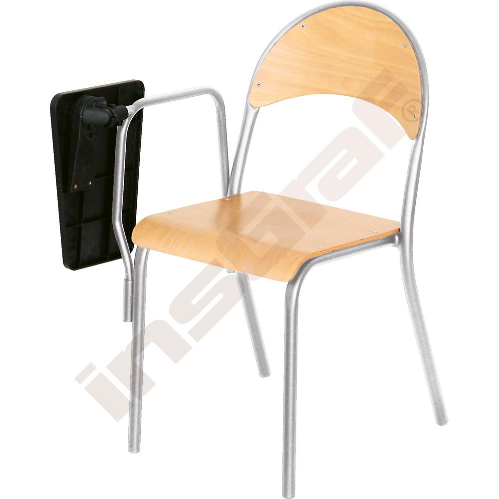 Židle P se sklopným stolkem, pro praváky 
