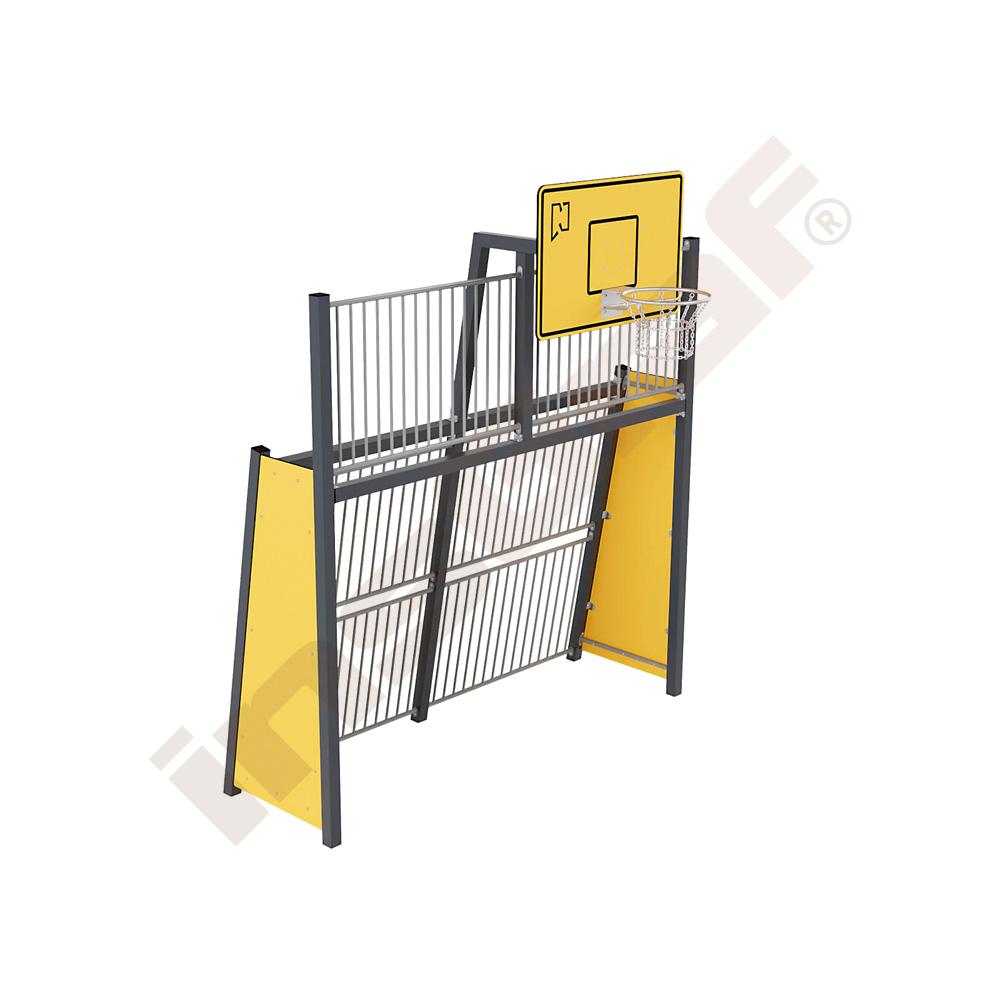 Tor, groß mit Basketballkorb
