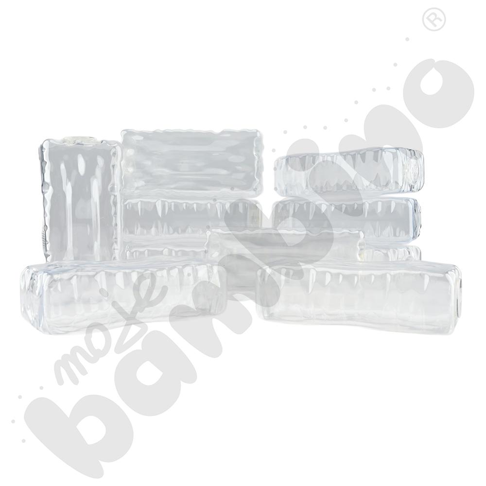 Przezroczyste lodowe cegły