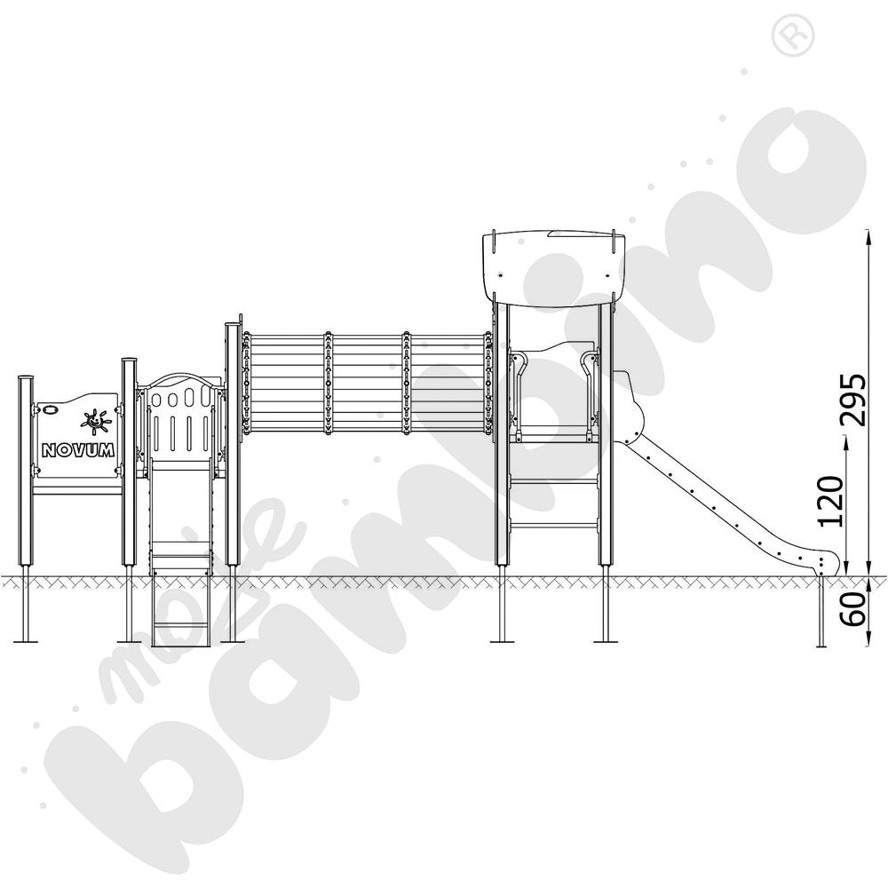 Orbis - wieża 14, drewniane słupy