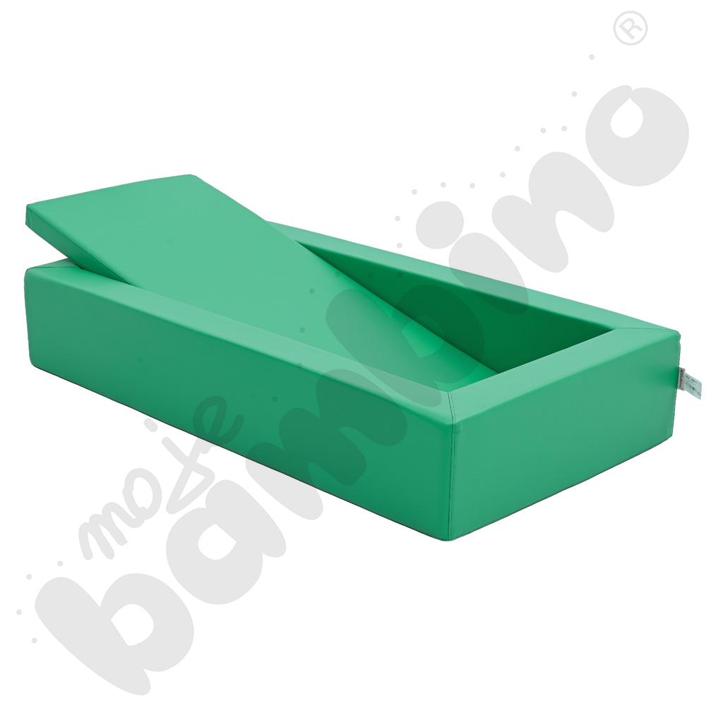 Zielone łóżeczko piankowe z materacem