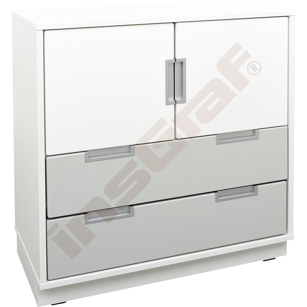 Quadro – skrinka M s 1 policou, biela 