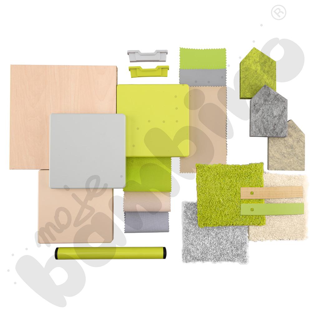 Sala przedszkolna Quadro w kolorystyce limonkowo-zielonych 