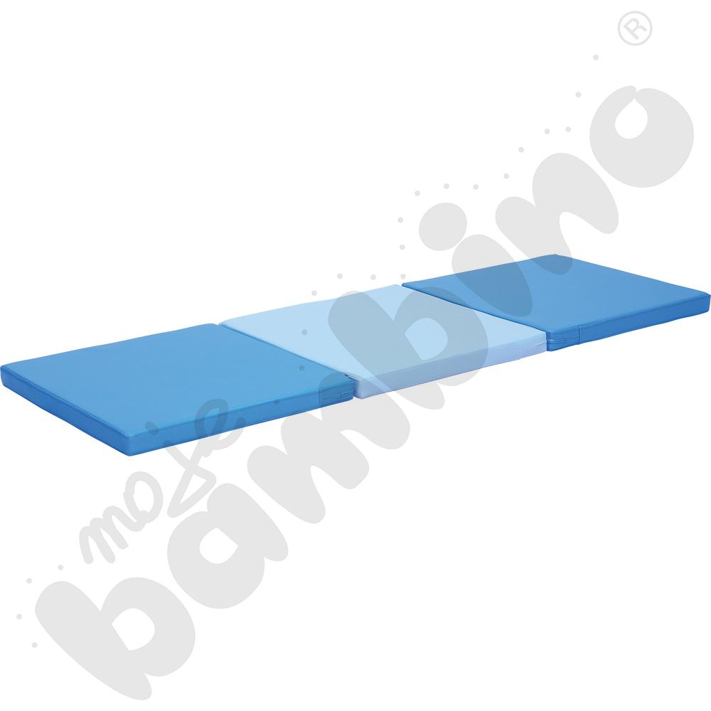 Materac 3-częściowy niebieski - mata - MED