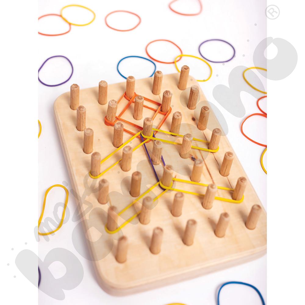 Drewniany Geoplan Montessori Good Wood - naturalny - MED