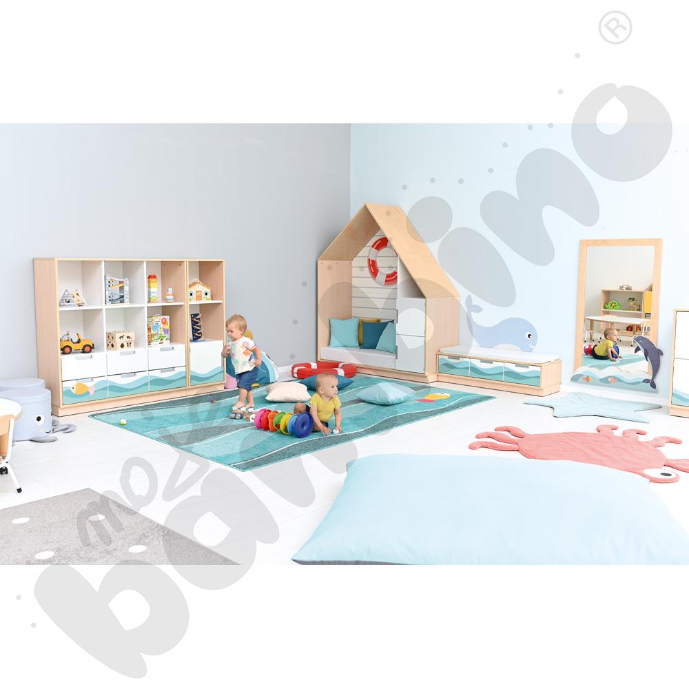 Quadro - zestaw Morze 90 st., cichy domyk, skrzynia klon jasny