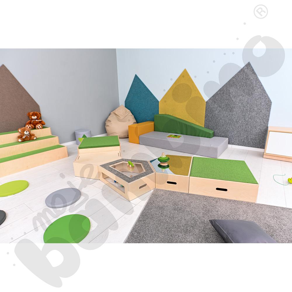 Podest pięciokąt lustrzany, wys. 20 cm