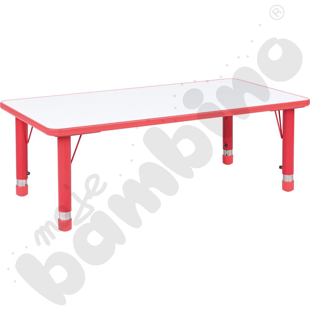 Stolik Pino prostokątny z regulowaną wysokością, rozm. 0-3 - czerwony