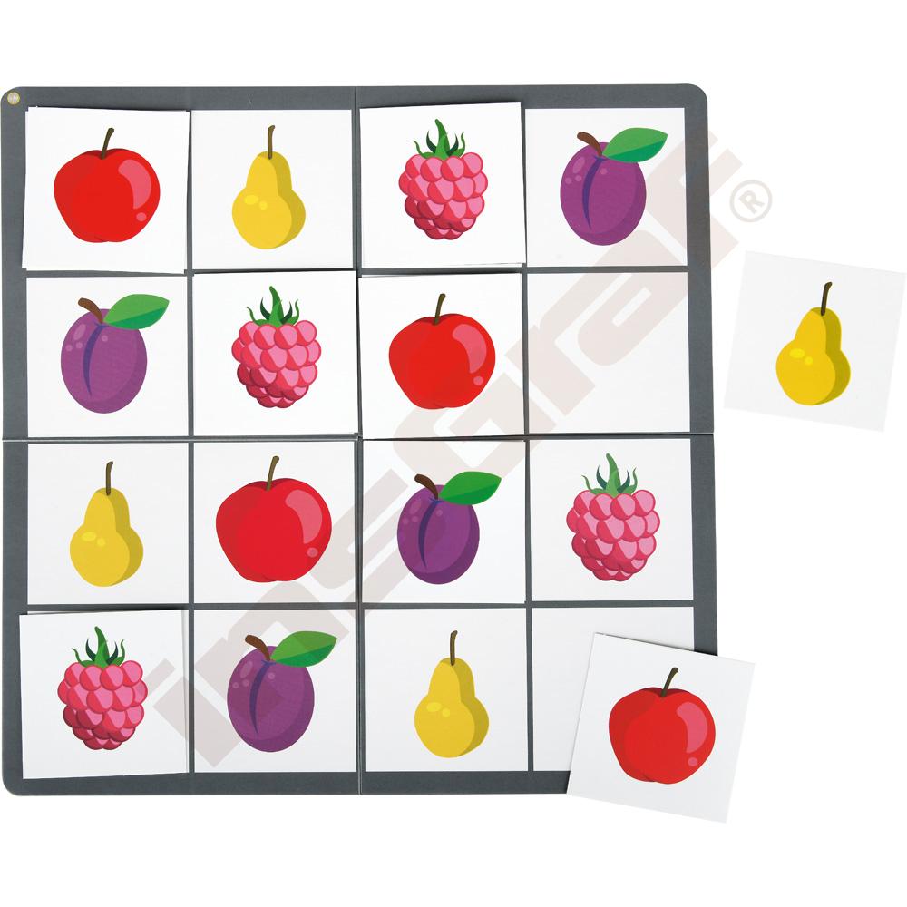 Oboustranné sudoku 4 x 4 – ovoce a emoce