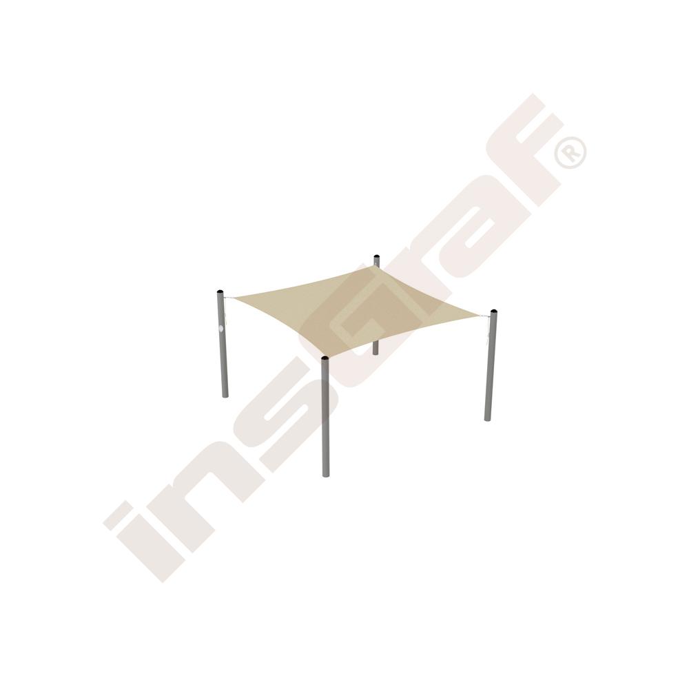 
Sonnensegel 3x3, Metallpfosten
